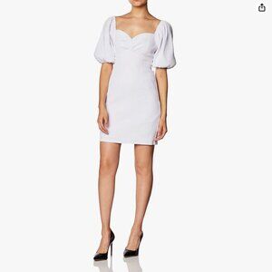 GUESS Womens White Short Sleeve Charlotte Tie Back Mini Dress